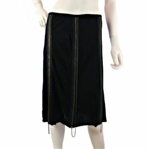 JEAN PAUL GAULTIER Femme Vintage Rayon
Swagger Skirt w/Exterior Zippers